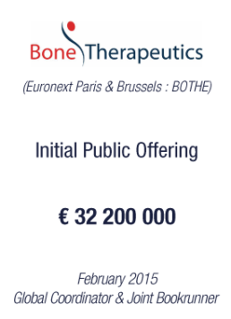 Bone Therapeutics 2015 tombstone